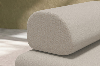 Fauteuil convertible et modulable, mousse écologique et assise ferme - Tissu lisse Beige