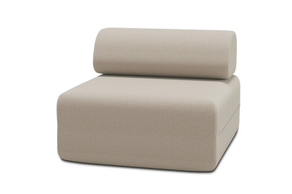 Fauteuil non convertible et modulable - Tissu lisse Beige