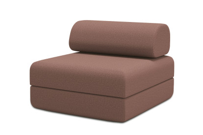 Fauteuil convertible et modulable, mousse écologique et assise ferme - Tissu lisse Terracotta