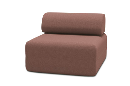 Fauteuil non convertible et modulable - Tissu lisse Terracotta
