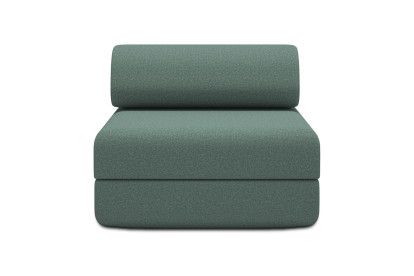 Fauteuil convertible et modulable, mousse écologique et assise ferme - Tissu lisse Vert