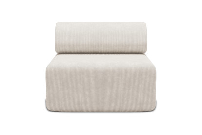 Fauteuil non convertible et modulable - Velours côtelé Blanc