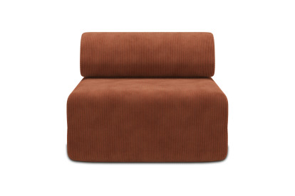 Fauteuil non convertible et modulable - Velours côtelé Terracotta