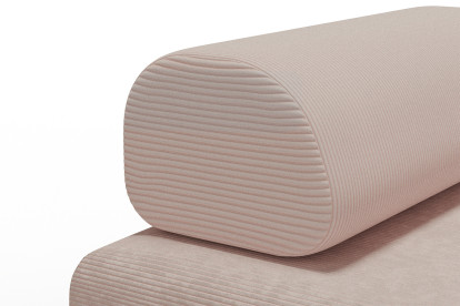 Fauteuil convertible et modulable, mousse écologique et assise ferme - Velours côtelé Rose pâle