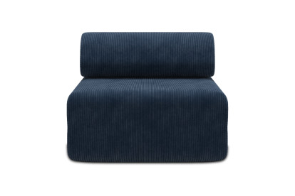 Fauteuil non convertible et modulable - Velours côtelé Bleu