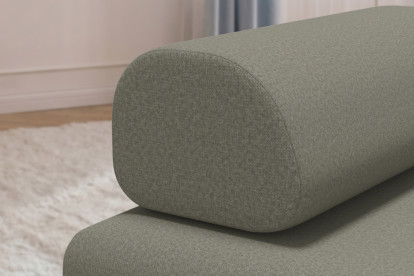 Canapé 2 places non convertible et modulable - Tissu lisse Taupe