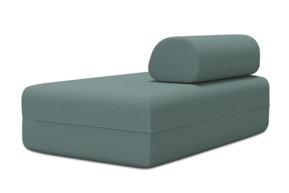 Canapé 2 places non convertible et modulable - Tissu lisse Vert