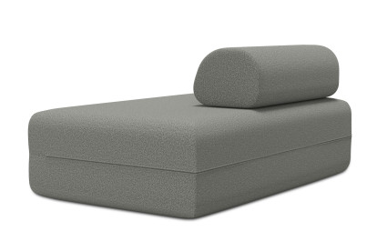 Canapé 2 places non convertible et modulable - Tissu lisse Gris
