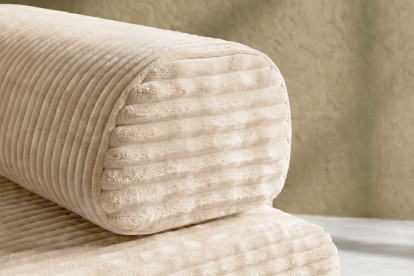 Canapé 2 places convertible et modulable, mousse écologique et assise ferme - Velours côtelé XL Beige