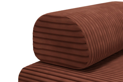 Canapé 2 places convertible et modulable, mousse écologique et assise ferme - Velours côtelé XL Terracotta