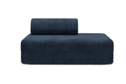 Canapé 2 places convertible et modulable, mousse écologique et assise ferme - Velours côtelé XL Bleu