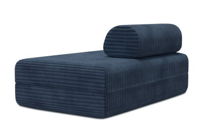 Canapé 2 places convertible et modulable, mousse écologique et assise ferme - Velours côtelé XL Bleu