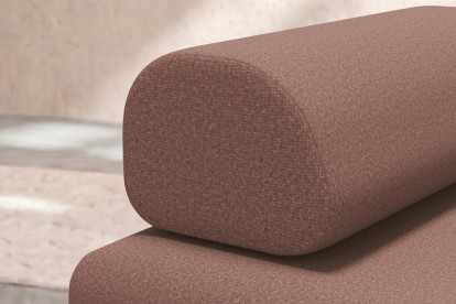 Canapé 3 places convertible et modulable, mousse écologique et assise ferme  - Tissu lisse Terracotta