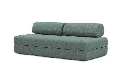 Canapé 3 places convertible et modulable, mousse écologique et assise ferme  - Tissu lisse Vert