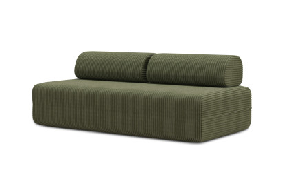 Canapé 3 places non convertible et modulable - Velours côtelé XL Vert