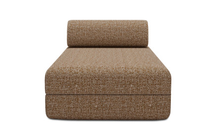 Méridienne convertible et modulable, mousse écologique et assise ferme  - Tissu tweed Marron