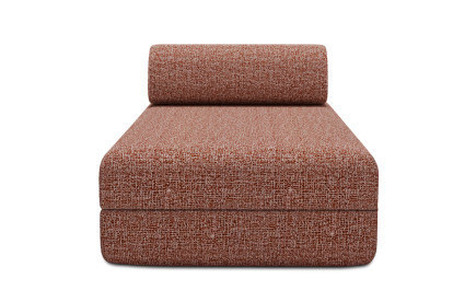 Méridienne convertible et modulable, mousse écologique et assise ferme  - Tissu tweed Rouge