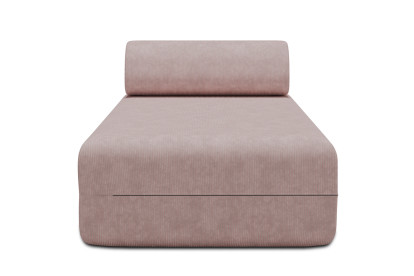 Méridienne non convertible et modulable - Velours côtelé Rose pâle
