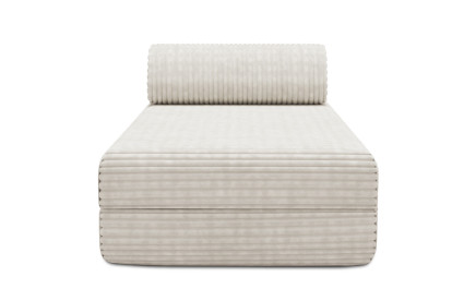Méridienne convertible et modulable, mousse écologique et assise ferme  - Velours côtelé XL Blanc