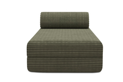 Méridienne convertible et modulable, mousse écologique et assise ferme  - Velours côtelé XL Vert
