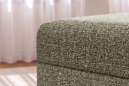 Pouf convertible et modulable, mousse écologique et assise ferme  - Tissu tweed Vert