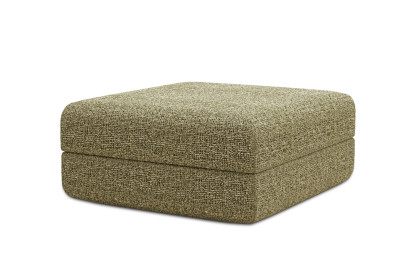 Pouf convertible et modulable, mousse écologique et assise ferme  - Tissu tweed Vert