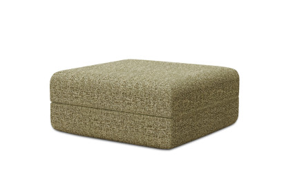Pouf convertible et modulable, mousse écologique et assise ferme  - Tissu tweed Vert