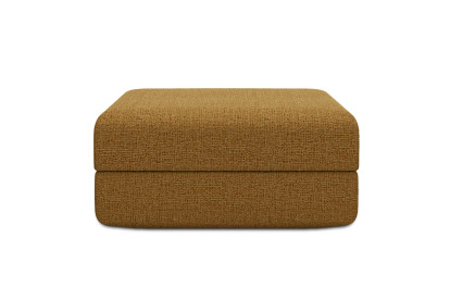 Pouf convertible et modulable, mousse écologique et assise ferme  - Tissu tweed Jaune