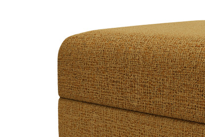 Pouf convertible et modulable, mousse écologique et assise ferme  - Tissu tweed Jaune