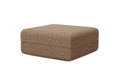 Pouf convertible et modulable, mousse écologique et assise ferme  - Tissu tweed Marron