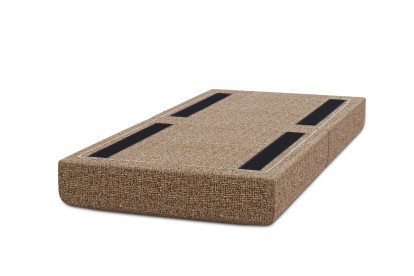 Pouf convertible et modulable, mousse écologique et assise ferme  - Tissu tweed Marron