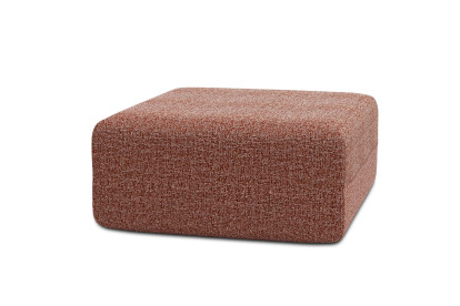 Pouf non convertible et modulable - Tissu tweed Rouge