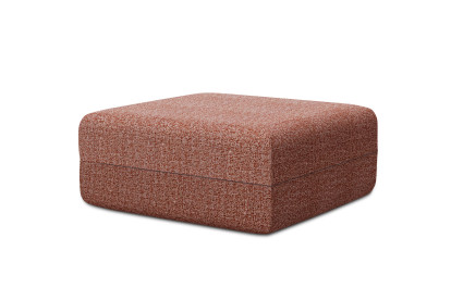 Pouf non convertible et modulable - Tissu tweed Rouge