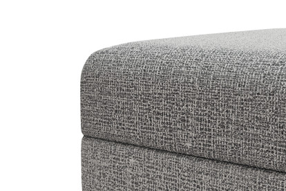 Pouf convertible et modulable, mousse écologique et assise ferme  - Tissu tweed Gris