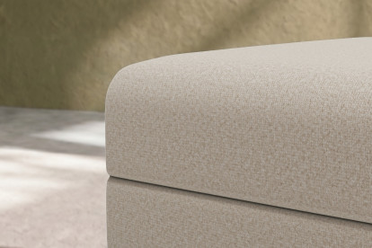 Pouf convertible et modulable, mousse écologique et assise ferme  - Tissu lisse Beige