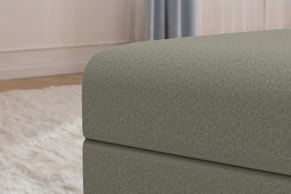 Pouf convertible et modulable, mousse écologique et assise ferme  - Tissu lisse Taupe