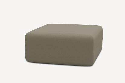 Pouf non convertible et modulable - Tissu lisse Taupe