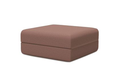 Pouf convertible et modulable, mousse écologique et assise ferme  - Tissu lisse Terracotta