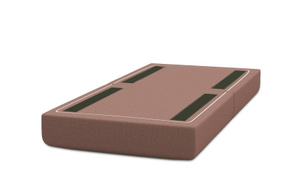 Pouf convertible et modulable, mousse écologique et assise ferme  - Tissu lisse Terracotta