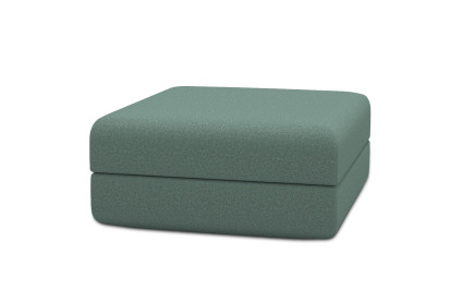 Pouf convertible et modulable, mousse écologique et assise ferme  - Tissu lisse Vert