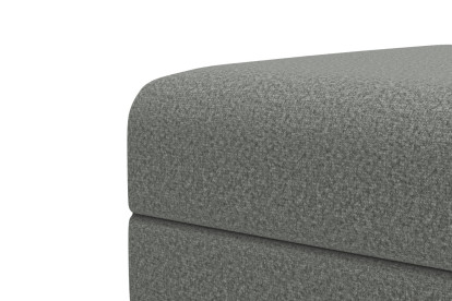 Pouf convertible et modulable, mousse écologique et assise ferme  - Tissu lisse Gris