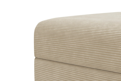 Pouf convertible et modulable, mousse écologique et assise ferme  - Velours côtelé Beige