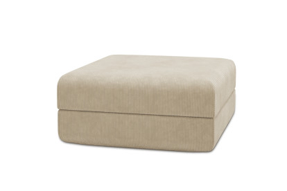 Pouf convertible et modulable, mousse écologique et assise ferme  - Velours côtelé Beige