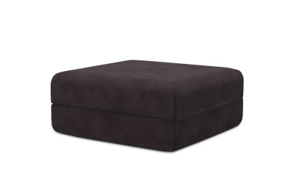Pouf convertible et modulable, mousse écologique et assise ferme  - Velours côtelé Marron