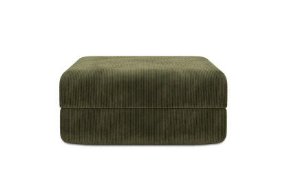 Pouf convertible et modulable, mousse écologique et assise ferme  - Velours côtelé Vert