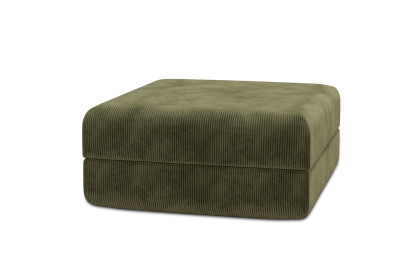 Pouf convertible et modulable, mousse écologique et assise ferme  - Velours côtelé Vert