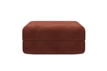 Pouf convertible et modulable, mousse écologique et assise ferme  - Velours côtelé Terracotta