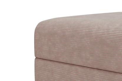Pouf convertible et modulable, mousse écologique et assise ferme  - Velours côtelé Rose pâle