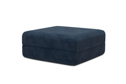 Pouf convertible et modulable, mousse écologique et assise ferme  - Velours côtelé Bleu
