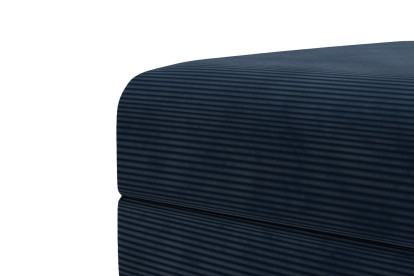Pouf convertible et modulable, mousse écologique et assise ferme  - Velours côtelé Bleu